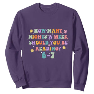 67 Six Seven Meme Sweatshirt Funny Reading Book Lover TS14 Purple Print Your Wear