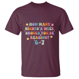 67 Six Seven Meme T Shirt Funny Reading Book Lover TS14 Maroon Print Your Wear