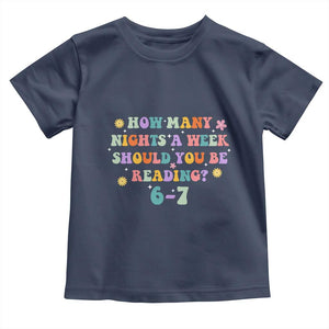 67 Six Seven Meme Toddler T Shirt Funny Reading Book Lover TS14 Navy Print Your Wear