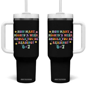 67 Six Seven Meme Tumbler With Handle Funny Reading Book Lover TS14 One Size: 40 oz Black Print Your Wear
