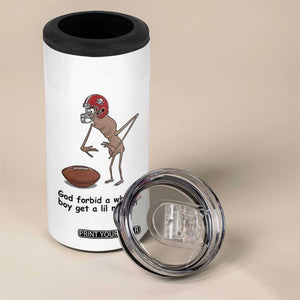 God Forbid a White Boy Get a Lil Motion 4 in 1 Can Cooler Tumbler Marcus The Worm Robert Meme Funny Internet Quote TS14 Print Your Wear