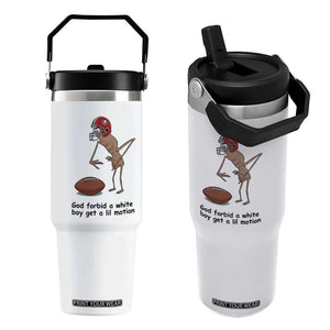God Forbid a White Boy Get a Lil Motion Flip Straw Tumbler Marcus The Worm Robert Meme Funny Internet Quote TS14 One Size: 30 oz White Print Your Wear