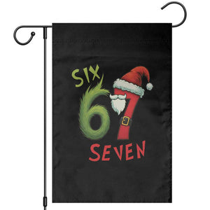 67 Six Seven Christmas Meme Garden Flag Funny Santa Xmas TS14 Black Print Your Wear