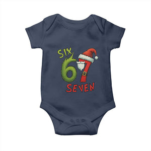 67 Six Seven Christmas Meme Baby Onesie Funny Santa Xmas TS14 Navy Print Your Wear