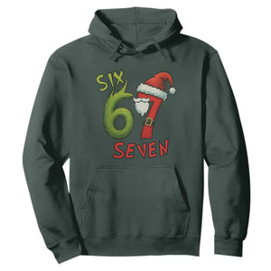 67 Six Seven Christmas Meme Hoodie Funny Santa Xmas TS14 Dark Forest Green Print Your Wear