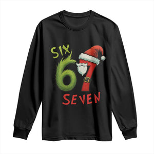 67 Six Seven Christmas Meme Long Sleeve Shirt Funny Santa Xmas TS14 Black Print Your Wear