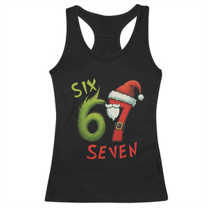 67 Six Seven Christmas Meme Racerback Tank Top Funny Santa Xmas TS14 Black Print Your Wear