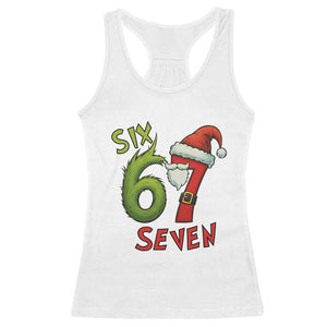 67 Six Seven Christmas Meme Racerback Tank Top Funny Santa Xmas TS14 White Print Your Wear