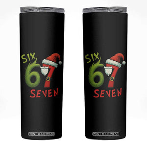 67 Six Seven Christmas Meme Skinny Tumbler Funny Santa Xmas TS14 Black Print Your Wear