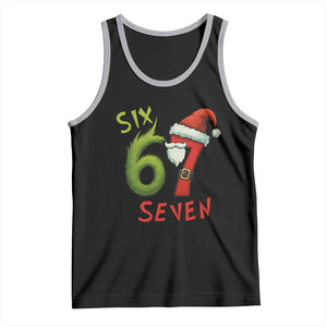 67 Six Seven Christmas Meme Tank Top Funny Santa Xmas TS14 Black Athletic Heather Print Your Wear