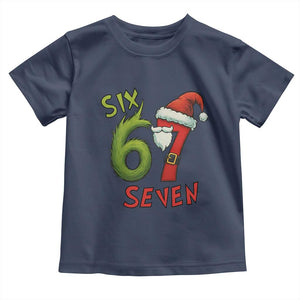 67 Six Seven Christmas Meme Toddler T Shirt Funny Santa Xmas TS14 Navy Print Your Wear