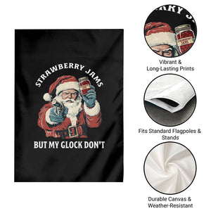 Strawberry Jams But My Gun Do Not Garden Flag Funny Santa Gun Christmas TS14 Print Your Wear