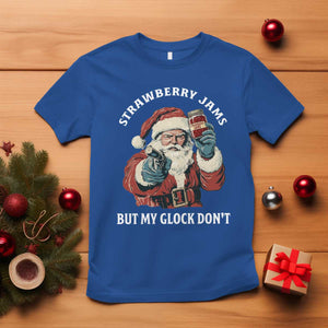 Strawberry Jams But My Gun Do Not T Shirt Funny Santa Gun Christmas TS14 Royal Blue Print Your Wear