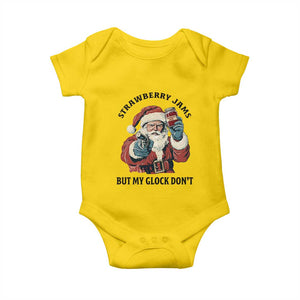 Funny Santa Gun Christmas Baby Onesie Strawberry Jams But My Gun Do Not TS14 Daisy Print Your Wear