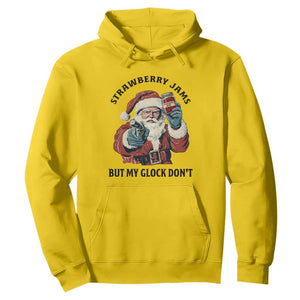 Funny Santa Gun Christmas Hoodie Strawberry Jams But My Gun Do Not TS14 Daisy Print Your Wear