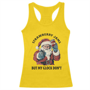 Funny Santa Gun Christmas Racerback Tank Top Strawberry Jams But My Gun Do Not TS14 Daisy Print Your Wear