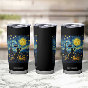 67 Cat Meme Tumbler Cup Funny Six Seven Cat Starry Night Van Gogh TS14 Print Your Wear