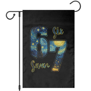 67 Six Seven Meme Garden Flag Starry Night Van Gogh TS14 Black Print Your Wear