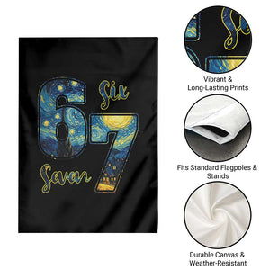 67 Six Seven Meme Garden Flag Starry Night Van Gogh TS14 Print Your Wear