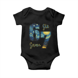67 Six Seven Meme Baby Onesie Starry Night Van Gogh TS14 Black Print Your Wear