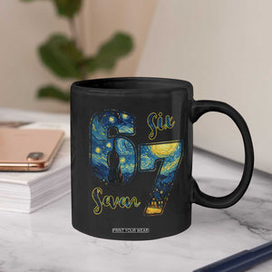 67 Six Seven Meme Coffee Mug Starry Night Van Gogh TS14 Print Your Wear
