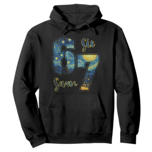 67 Six Seven Meme Hoodie Starry Night Van Gogh TS14 Black Print Your Wear