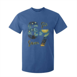 67 Six Seven Meme T Shirt For Kid Starry Night Van Gogh TS14 Royal Blue Print Your Wear