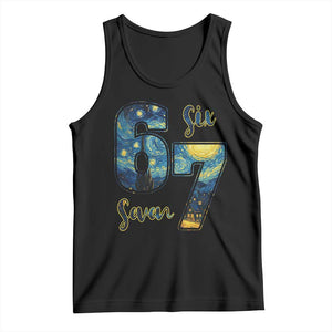 67 Six Seven Meme Tank Top Starry Night Van Gogh TS14 Black Print Your Wear