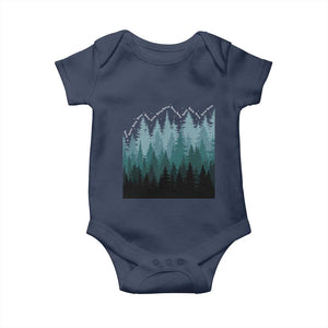 Hoa Hoa Hoa Baby Onesie Twilight Lover Pine Forest Cozy TS14 Navy Print Your Wear