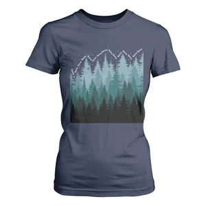 Hoa Hoa Hoa T Shirt For Women Twilight Lover Pine Forest Cozy TS14 Navy Print Your Wear