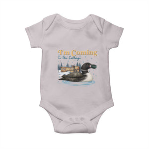 I Am Coming To The Cottage Baby Onesie Stupid Canadian Wolf Bird TS14 Ice Gray Print Your Wear