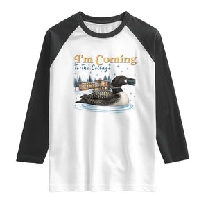 I Am Coming To The Cottage Raglan Shirt Stupid Canadian Wolf Bird TS14 White Black Print Your Wear