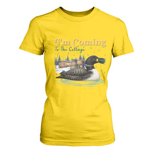 I Am Coming To The Cottage T Shirt For Women Stupid Canadian Wolf Bird TS14 Daisy Print Your Wear