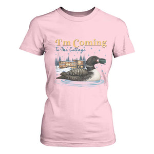 I Am Coming To The Cottage T Shirt For Women Stupid Canadian Wolf Bird TS14 Light Pink Print Your Wear