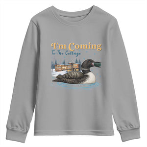 I Am Coming To The Cottage Youth Sweatshirt Stupid Canadian Wolf Bird TS14 Sport Gray Print Your Wear