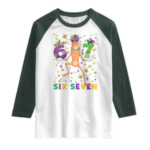 67 Mardi Gras Raglan Shirt Marcus The Worm Carnival Trendy Meme TS14 White Dark Forest Green Print Your Wear
