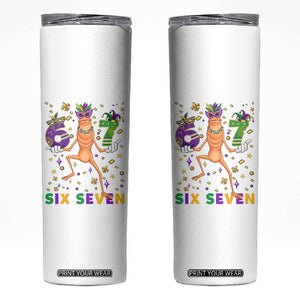 67 Mardi Gras Skinny Tumbler Marcus The Worm Carnival Trendy Meme TS14 White Print Your Wear