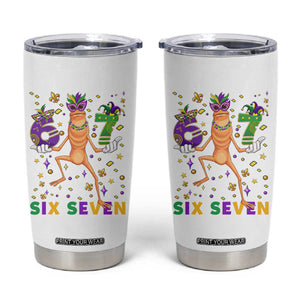 67 Mardi Gras Tumbler Cup Marcus The Worm Carnival Trendy Meme TS14 White Print Your Wear
