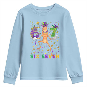 67 Mardi Gras Youth Sweatshirt Marcus The Worm Carnival Trendy Meme TS14 Light Blue Print Your Wear