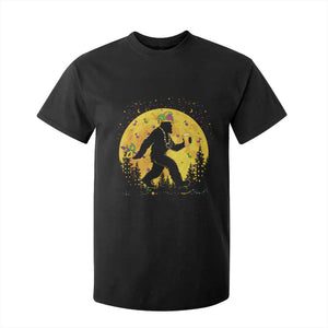 Mardi Gras Bigfoot T Shirt For Kid Funny Sasquatch Carnival Trendy Meme TS14 Black Print Your Wear