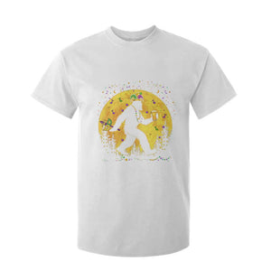 Mardi Gras Bigfoot T Shirt For Kid Funny Sasquatch Carnival Trendy Meme TS14 White Print Your Wear