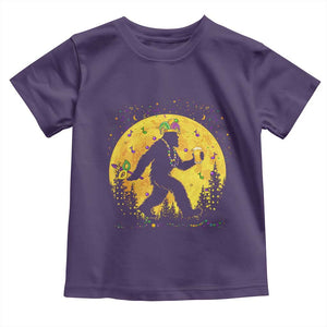 Mardi Gras Bigfoot Toddler T Shirt Funny Sasquatch Carnival Trendy Meme TS14 Purple Print Your Wear