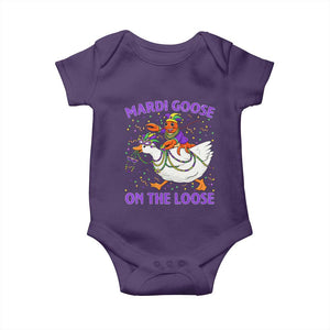 Funny Mardi Gras Baby Onesie Goose Crawfish Carnival Trendy Meme TS14 Purple Print Your Wear