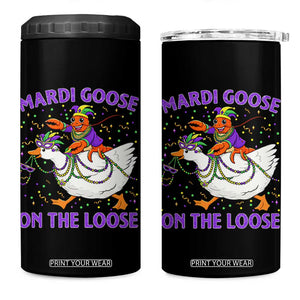 Funny Mardi Gras 4 in 1 Can Cooler Tumbler Goose Crawfish Carnival Trendy Meme TS14 One Size: 16 oz Black Print Your Wear