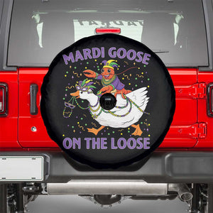 Funny Mardi Gras Spare Tire Cover Goose Crawfish Carnival Trendy Meme TS14 Black Print Your Wear