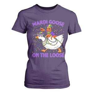 Funny Mardi Gras T Shirt For Women Goose Crawfish Carnival Trendy Meme TS14 Purple Print Your Wear
