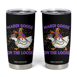 Funny Mardi Gras Tumbler Cup Goose Crawfish Carnival Trendy Meme TS14 Black Print Your Wear