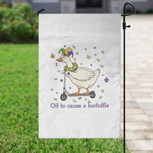Mardi Gras Silly Goose Garden Flag Off To Cause A Kerfuffle TS14 Print Your Wear