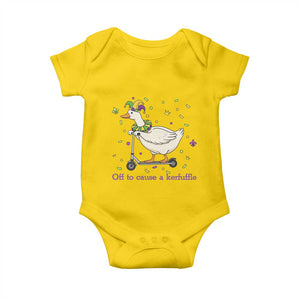 Mardi Gras Silly Goose Baby Onesie Off To Cause A Kerfuffle TS14 Daisy Print Your Wear