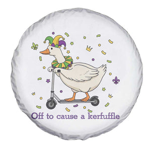 Mardi Gras Silly Goose Spare Tire Cover Off To Cause A Kerfuffle TS14 Print Your Wear